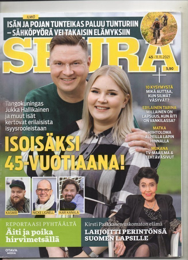 Seura n:o 45 2021 Jukka Hallikainen & nea. Jussi. Linda.