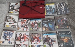 Punainen ps3 pelipaketti