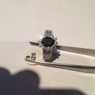 70 .. 14k Valkokulta Duble Black Sapphire .. Sormus - pikkukuva 2