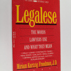 Miriam Kurtzig Freedman : Legalese - The Words Lawyers Us... - pikkukuva 1