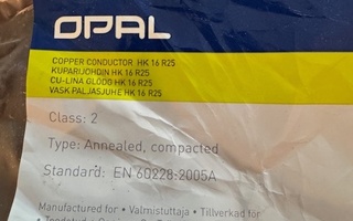 Kuparikaapelia esim. antennimastojen maadoitukseen