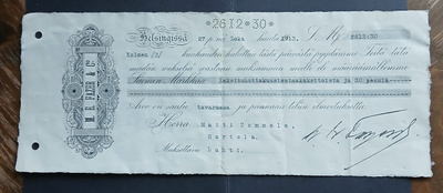 Fazer , vekseli v. 1913
