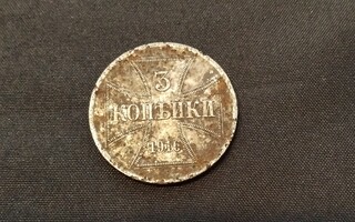 Saksa Ober Ost 3 kopeks 1916