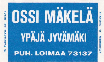 Ypäjä . Jyvämäki, Ossi Mäkelä ,   s84
