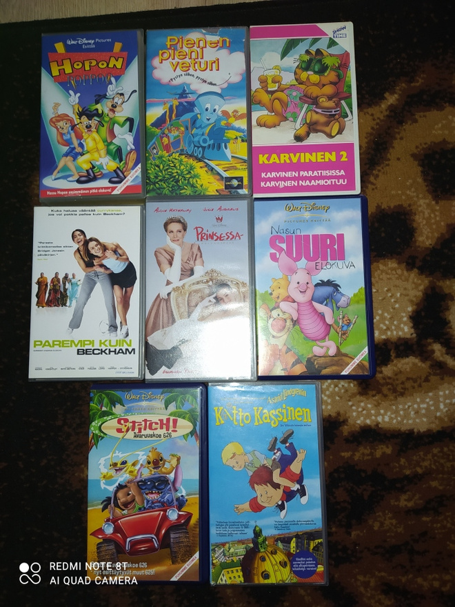 Lasten ja nuorten VHS kasetteja 1e kpl