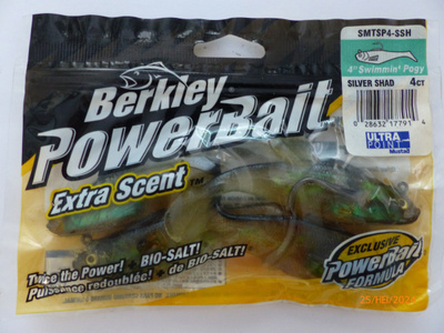 BERKLEY POWERBAIT 4" Swimmin Pogy Väri: Silver Shad