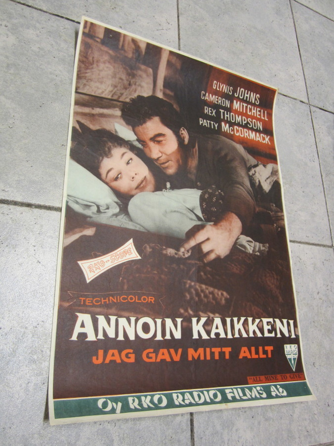 VANHA ORIG ELOKUVAJULISTE 40 -50 LUVULTA