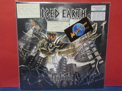ICED EARTH - DYSTOPIA UUSI +5 X NIMMARIT GER / EU 2011 LP