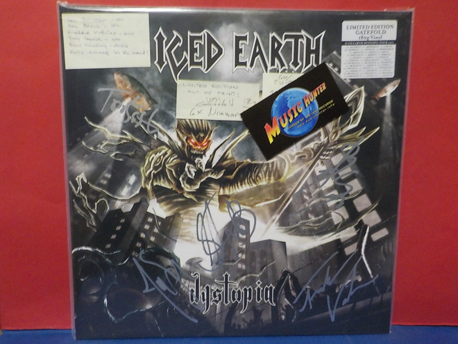 ICED EARTH - DYSTOPIA UUSI +5 X NIMMARIT GER / EU 2011 LP