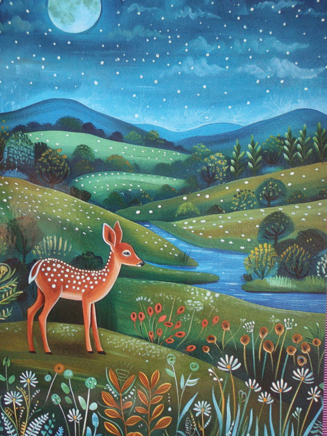 Bambi joen rannalla
