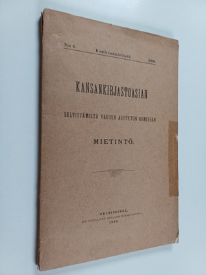 Kansankirjastoasian selvittämistä varten asetetun komitea...