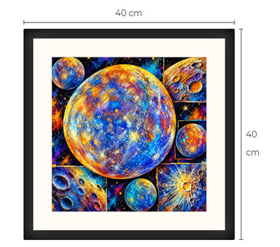 Uusi Merkurius avaruus art print Limited Edition