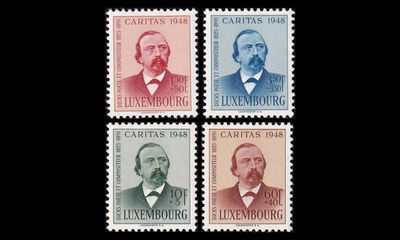 Luxemburg 435-8 ** Caritas runoilija Edmond de la Fontaine (