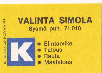 Sysmä. Valinta Simola  .      b436