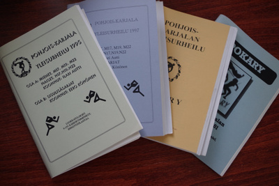 Pohjois-Karjalan yleisurheilun tilastovihkot 1995,97,2000,01