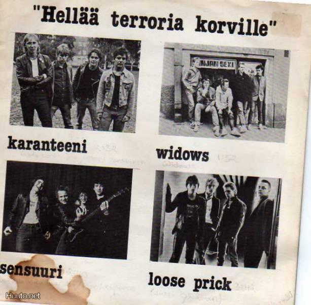 HELLÄÄ TERRORIA KORVILLE kok EP -1980- Karanteeni,Widows + 2