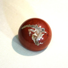 Jaspis 186.80 karaattia pyöreä cabochon 37.6 x 18.0 mm - pikkukuva 1