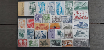 RUOTSI n.1977-1979 postimerkkejä ** 30 kpl