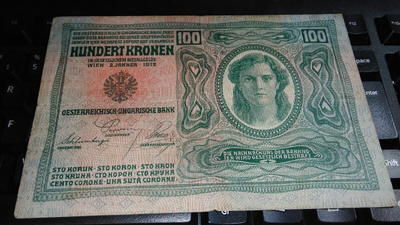Austria Itävalta 100 Kronen 1912 sn641 F