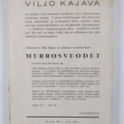 Viljo Kajava : Hyvästi muuttolintu : runoja - pikkukuva 2