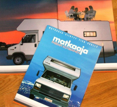 1985 Fiat Ducato Matkaaja asuntoauto esite - suom