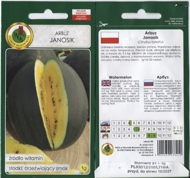 Vesimeloni "Janosik" - siemenet #