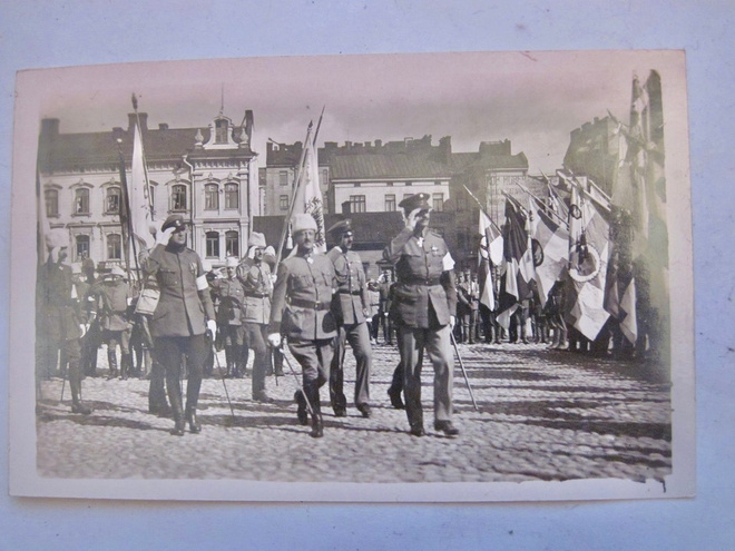 VANHA Valokuva Mannerheim Helsinki 1919 Suojeluskunta ym