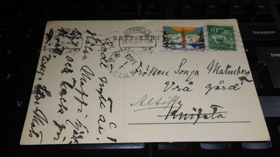 Ruotsi 1922 kaunis hevos-kortti joulumerkki 26/10