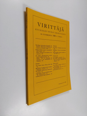 Virittäjä 2/1980 - Kotikielen Seuran aikakauslehti 84.vuo...