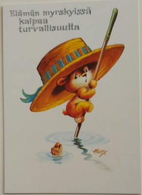 "Elämän myrskyissä kaipaa turvallisuutta"-POSTIKORTTI