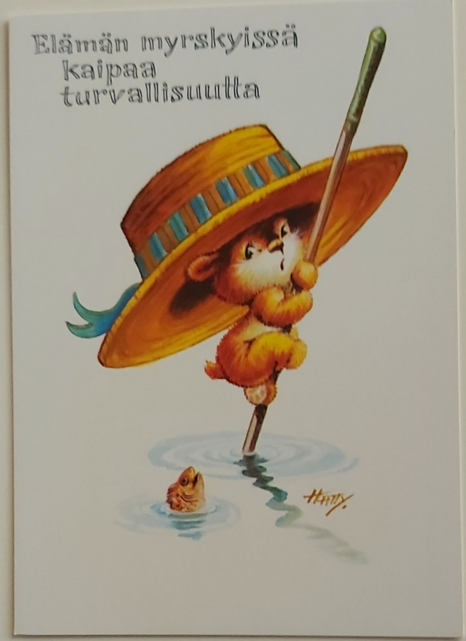 "Elämän myrskyissä kaipaa turvallisuutta"-POSTIKORTTI