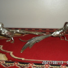 VINTAGE METALLI PÖYTÄKORISTEET 2 KPL, PIT. 19 CM - pikkukuva 2