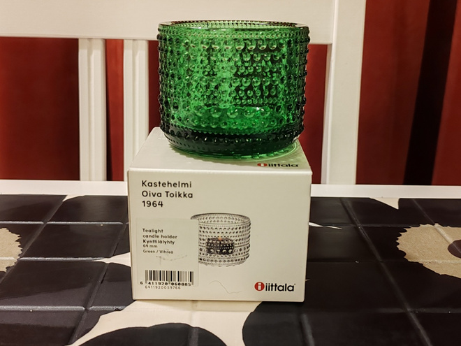 Iittala Kastehelmi kynttilälyhty, 64 mm, vihreä