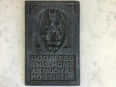 SISUSTUSTAULU - ”god bless this home as much as possible”