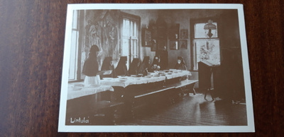 Vanha kortti Lintulan luostari, kulkenut v. 1984
