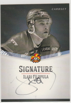 2012/13 Cardset Signature Ilari Filppula , Jokerit