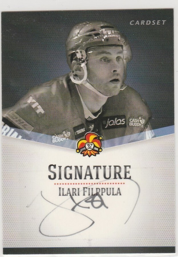 2012/13 Cardset Signature Ilari Filppula , Jokerit