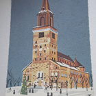 Turku, Tuomiokirkko,piirretty signeeerattu jouluk, kulk.1961 - pikkukuva 1