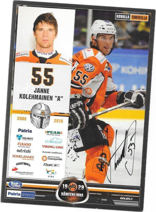 2009-10 HPK TeamIssue #55 Janne Kolehmainen