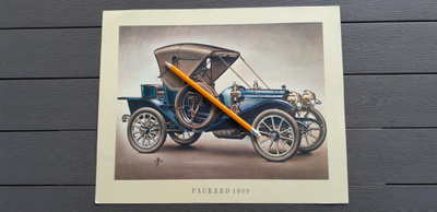 Packard 1909 Iso 37,5x30 cm Hieno Keräilykuva (60-luku)