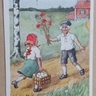 Jenny Nyström: Tyttö tuo korin munia, poika kukkia, p. 1933 - pikkukuva 1