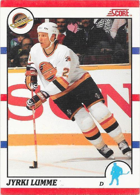 1990-91 Score #132 Jyrki Lumme Vancouver Canucks RC