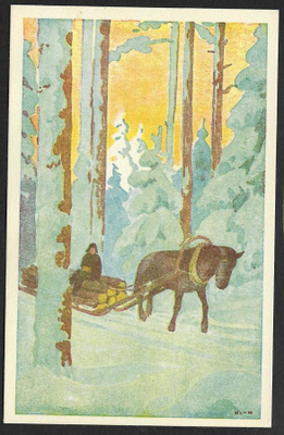 Mies, hevonen ja tukkireki - KL-N