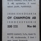 Risto Vainio TuTo Champion 1966 - pikkukuva 2