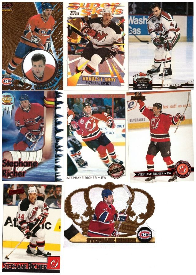 8 x STEPHANE RICHER Canadiens, Devils, sis. 2 x Erikoisk.