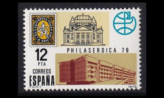 Espanja 2416 ** Postimerkkinäyttely PHILASERDICA (1979)