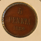 5 penniä Aleksanteri III 1889 - pikkukuva 1