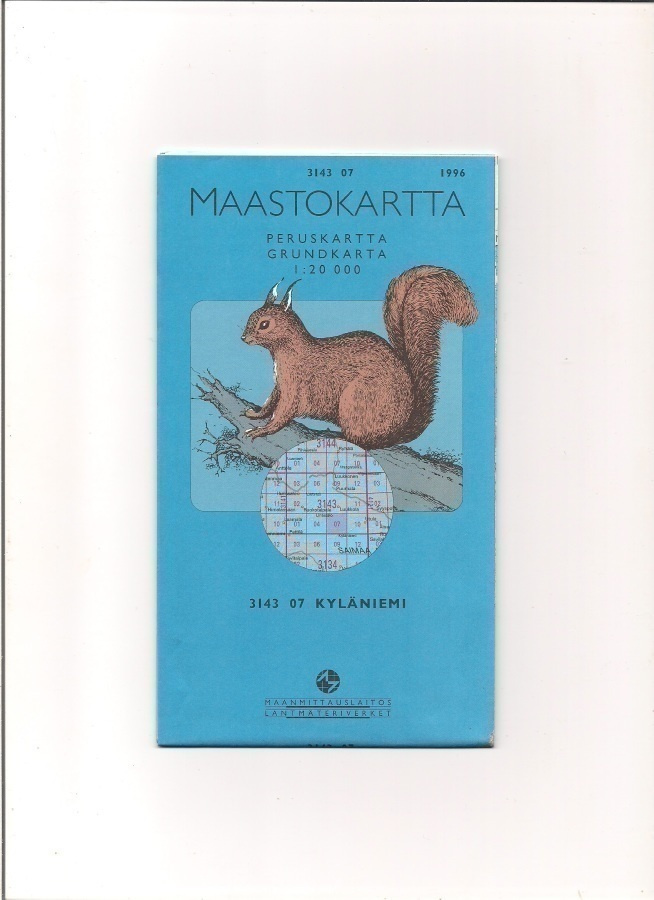 Maastokartta 1:20 000 Kyläniemi