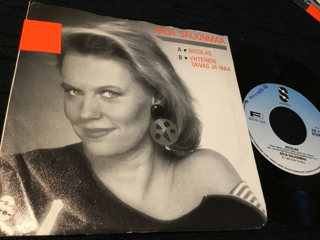 Arja Saijonmaa Nicolas nm single Scandia ps 1989