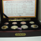 2005 BELGIA 1c - 2euro  Proof sarja laatikossa. - pikkukuva 1